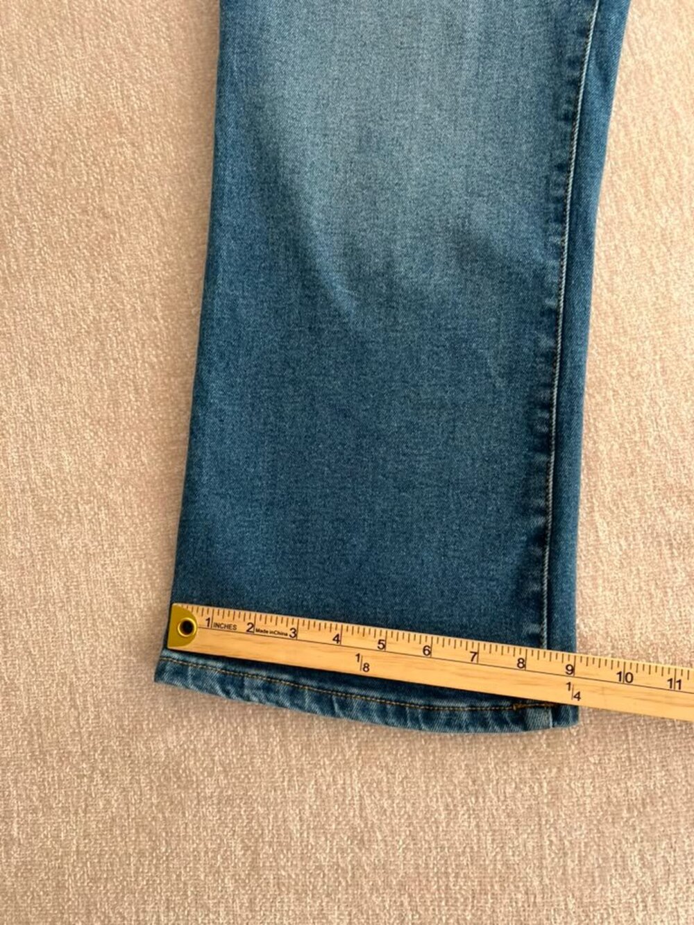 Michael Kors Selma Crop Flare Jeans Size 12 NWT High Rise Blue Denim - Picture 4 of 10